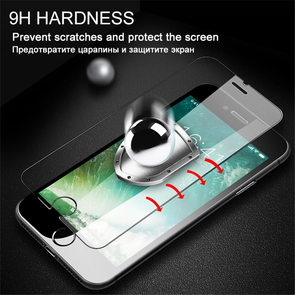 50pcs 2 5d screen protector super clear tempered glass film for iphone 6 plus 6s plus 7 plus iphone 8 plus x protective film free global shipping