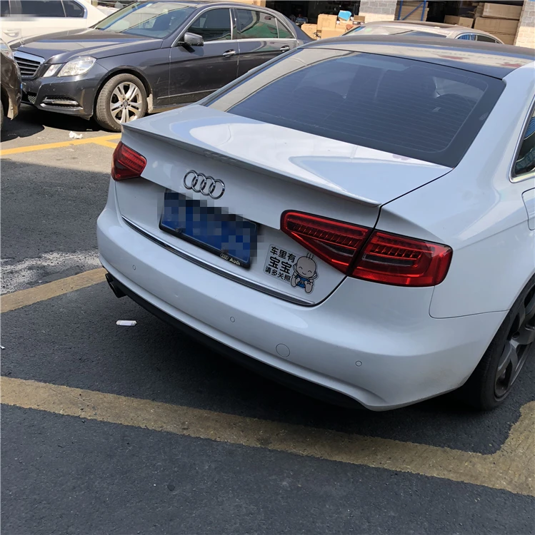 Спойлер для Audi A4 2009-2013 спойлер HBYV из АБС-пластика цветной задний крыла автомобиля