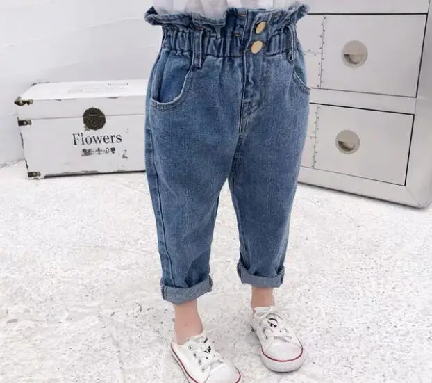 Весна Осень 2019 детская одежда повседневные джинсовые брюки карандаш для