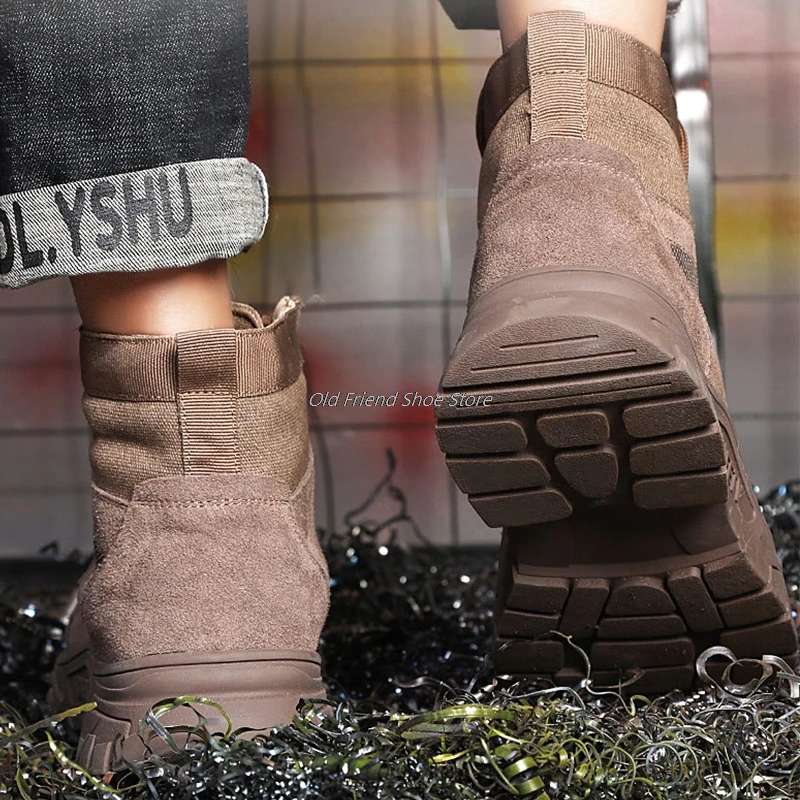 

Comfortable Working Shoes Safety Boots Men's Casual Shoes Anti-Puncture Boots Breathable Footwear Anti-Piercing Boots For Men