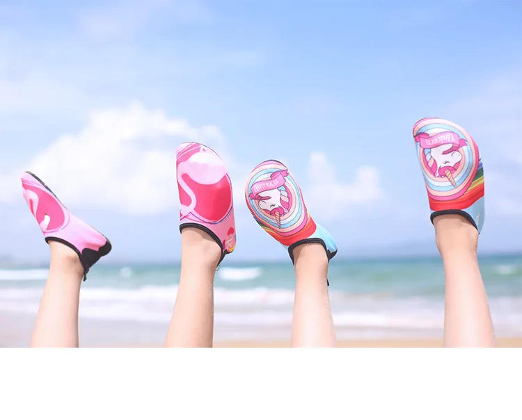 Детские пляжные сандалии с единорогом и фламинго для плавания детские носки