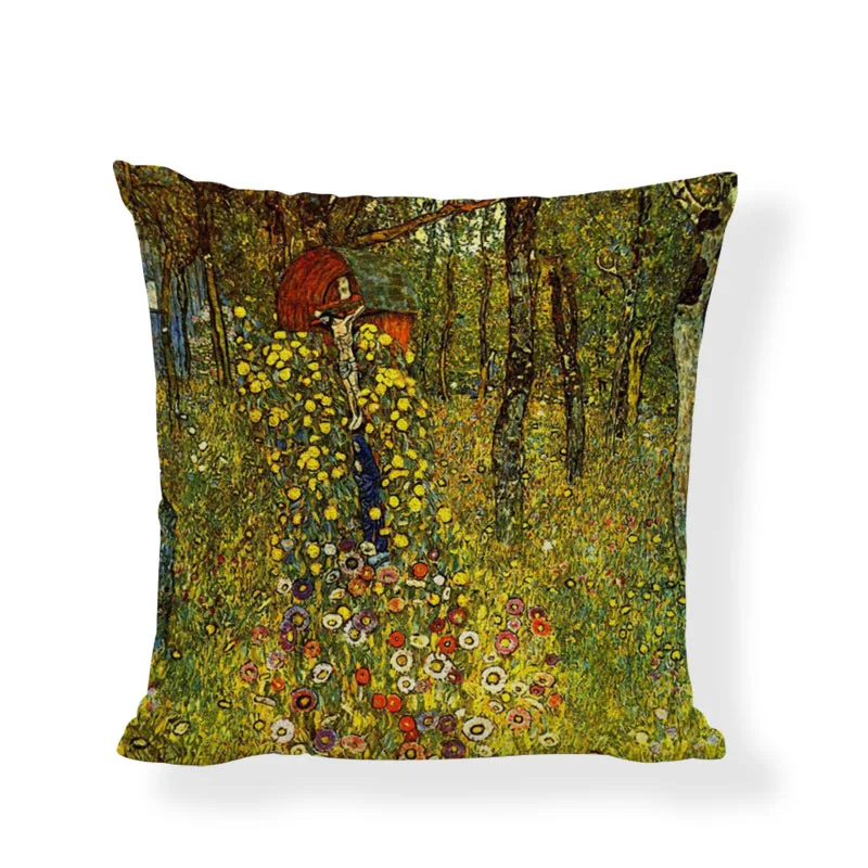 

Gustav Klimtko girl pattern Oil Painting Cushion Cover Sofa Home Decorative Pillow Covers beauty Print Pillowcase