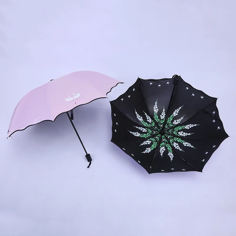 Little Swan Tri-Folding Umbrella Creative Fashion Anti-UV | Дом и сад