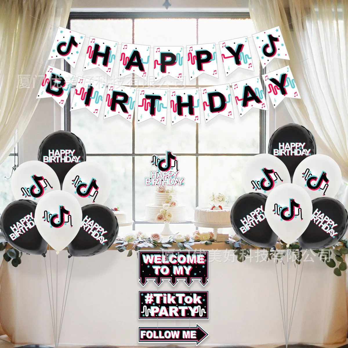 

Music Party Decorations with Music Banner,Balloons and Cake Topper for Boys and Girls Music Party