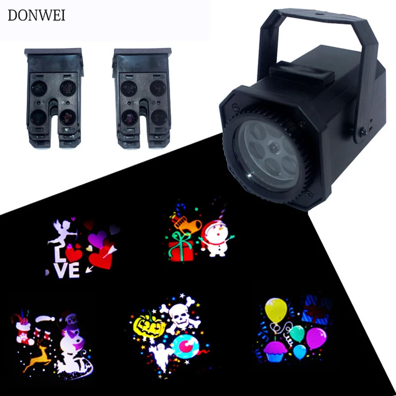 4 узора светодиодный лазерный проектор лампа Снежинка диско свет