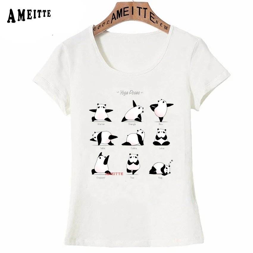 Забавная футболка с принтом Yo ga Panda 9 летняя модная женская милые повседневные