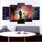 HD печати 5 шт. art Love поцелуй в закат Печать холст Картина Home Decor wall art плакат для Спальня Гостиная Ванная комната библиотеки Office Hom