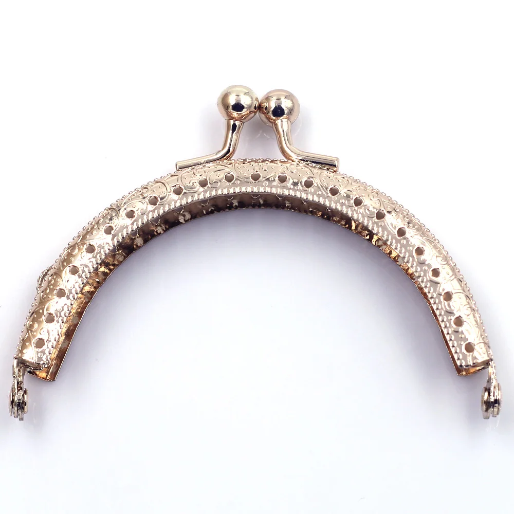 

10PCS 8.5cm Gold Tone Arch Purse Frames Wallet Kiss Clasps Clutch Buckles DIY Handbag Replace Hardware Crafts Accessories Parts