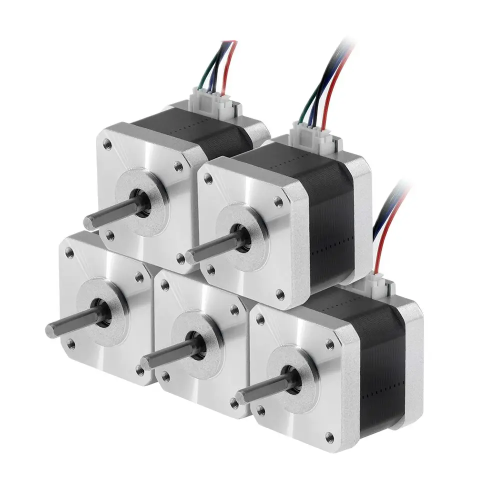 

Nema 17 Stepper Motor 5Pcs 42BYGH Stepping Motor 1.5A (17HS4401) Motor 4-lead 1m Cable for 3D Printer CNC XYZ Motor