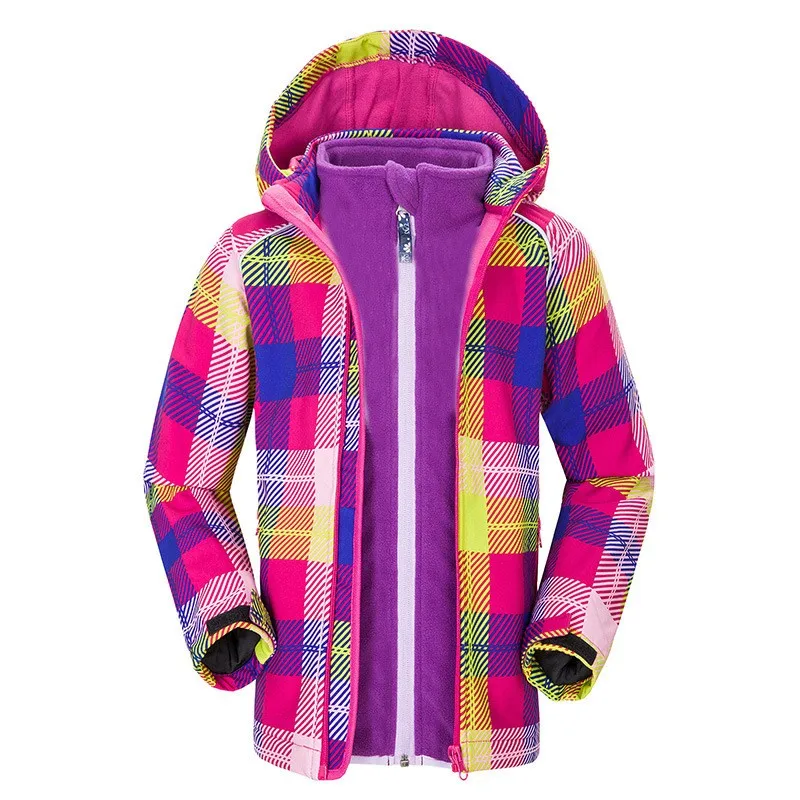 Зимняя детская Лыжная куртка водонепроницаемое пальто с капюшоном для сноуборда