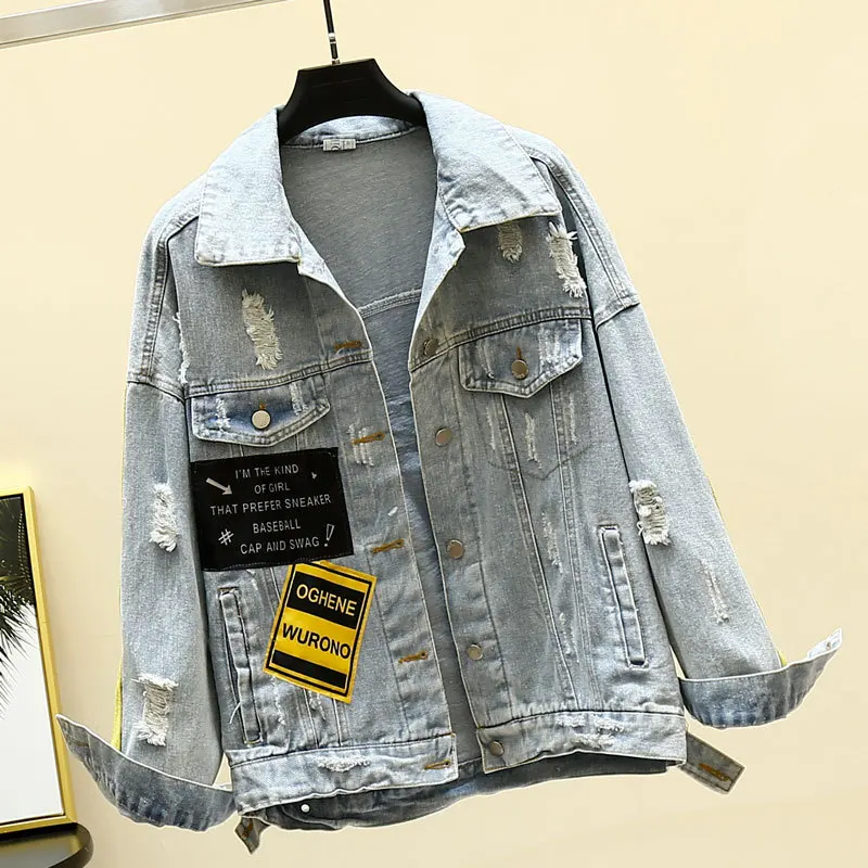 

Wholesale 2021 spring and autumn teenagers men's denim jacket motorcycle jacket trendy young students men's Korean slim clothes
