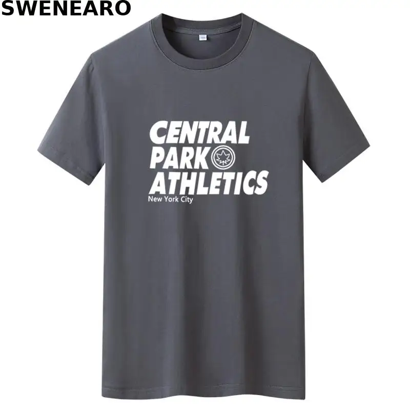 

SWENEARO 2021 new summer T-shirt men's 100% cotton Central Park print T-shirt men's casual O-neck short-sleeved brand T-shirt