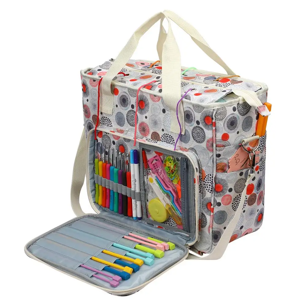 

Сумка для хранения пряжи, сумка для ниток, шерстяная пряжа, крючки для вязания, спицы, сумка для вязания, органайзер, чехол для хранения пряжи