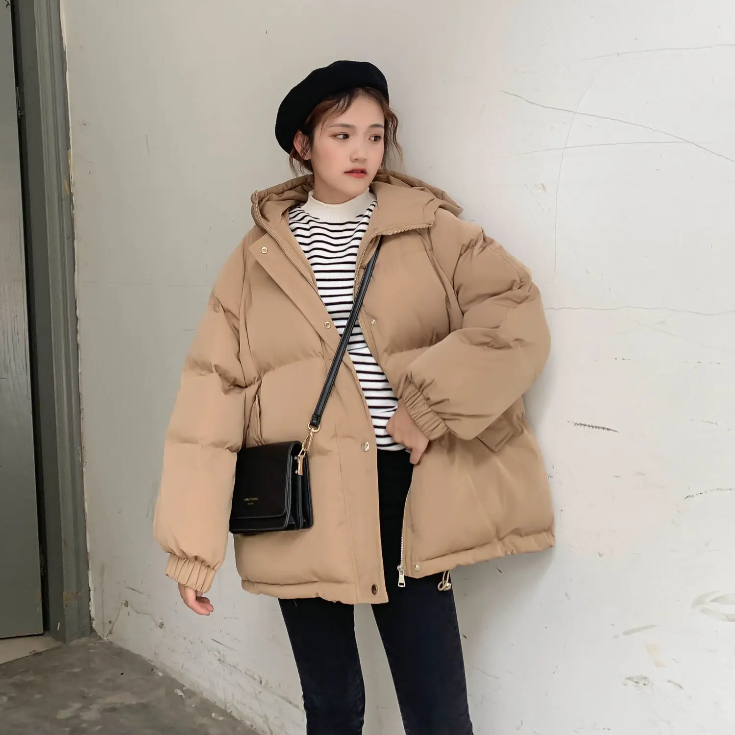 

Новинка 2021, зимняя стеганая куртка, женское хлопковое пальто, повседневное стильное пуховое хлопковое короткое Свободное пальто