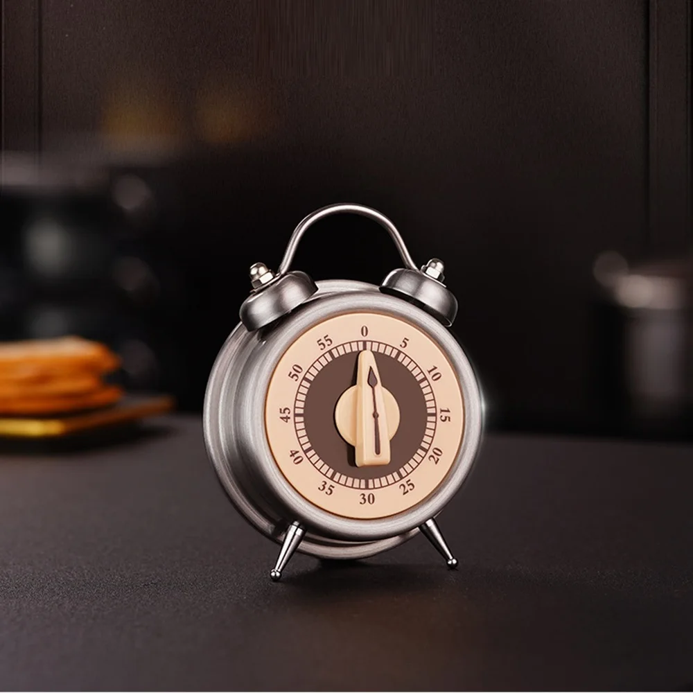 

Stainless Steel Mechanical Timer For Children Kitchen Time Reminder Baking Cooking Shower Alarm 76 Decibel Max 60 Minutes