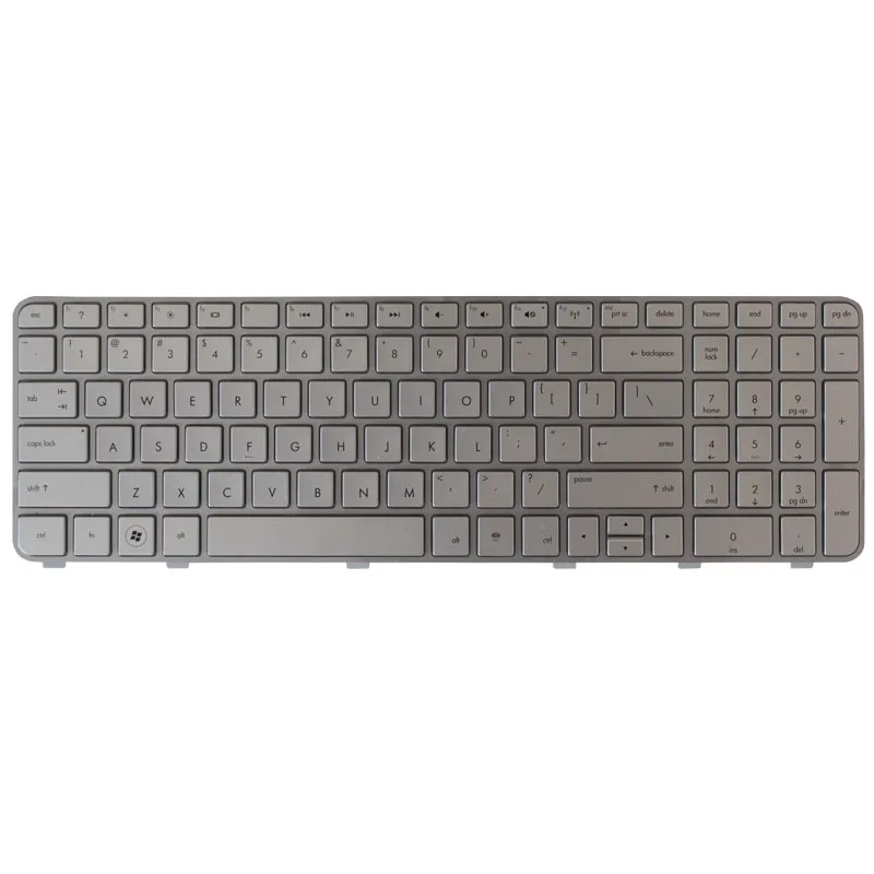 Новый Серебряный Клавиатура для ноутбука HP Compaq DV6-6000 DV6-6100 DV6-6200 DV6-6090 90.4RH07.L01 SG-48900-XUA
