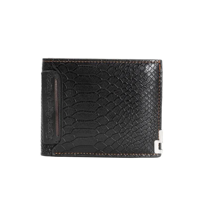 

Men Wallets 2020 Leather Short Purse and Money Clip Fashion Woven Luxury Brand Wallet Simple Business for Male Money Wallet