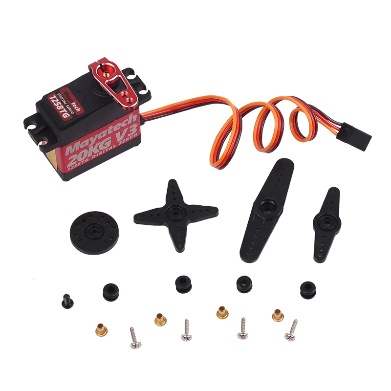 

Новый водонепроницаемый металлический привод Mayatech 1258TG V3 20 кг с высоким крутящим моментом, цифровой рулевой механизм сервопривода