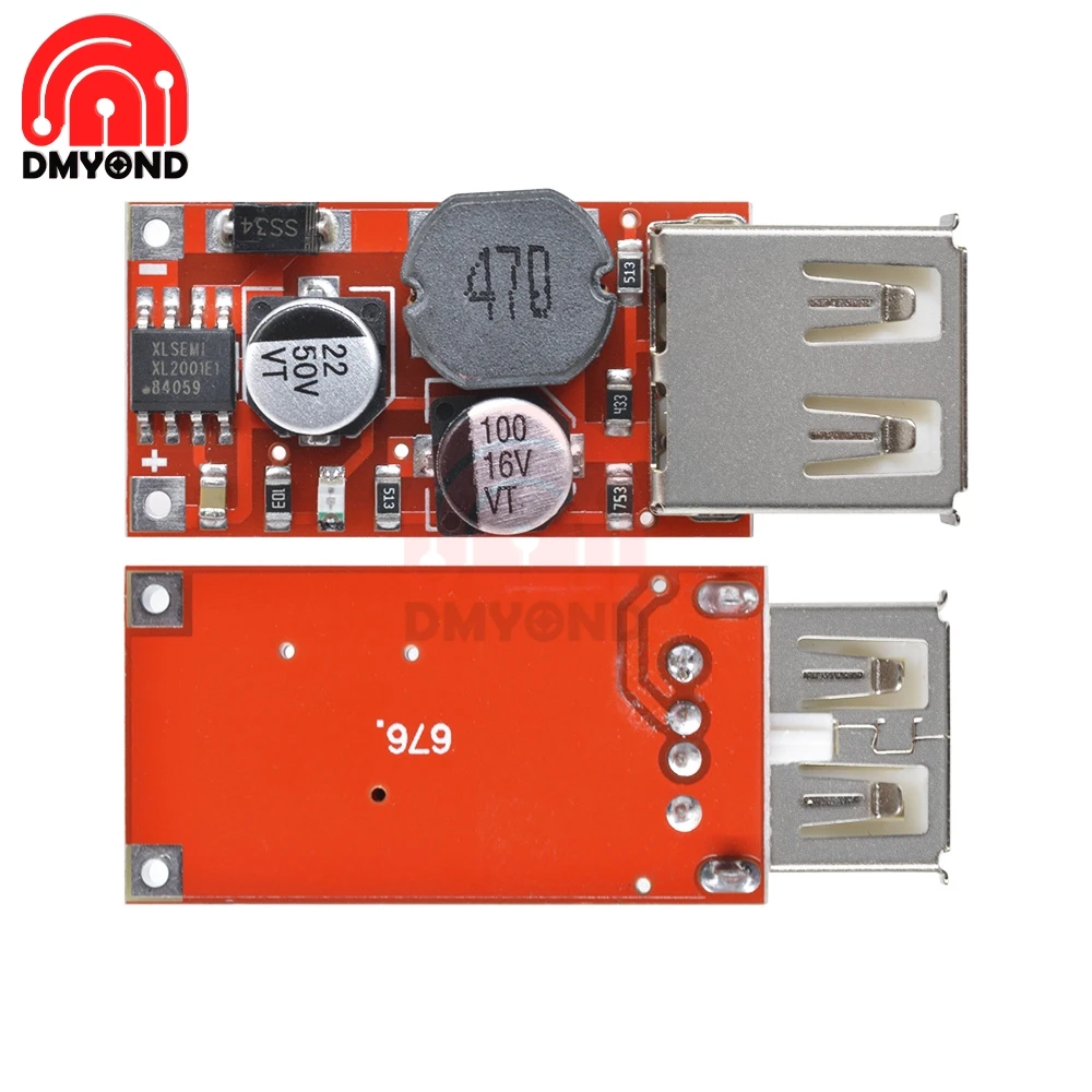 5 шт. зарядное устройство для автомобиля 9 В/12 В/24 В до с выходом 3 А USB-модуль сделай