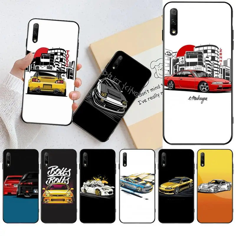 

HUAGETOP Tokyo JDM Drift Sport Car Luxury Phone Case for Huawei Honor 30 20 10 9 8 8x 8c v30 Lite view pro