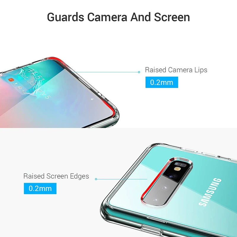 Мягкий силиконовый прозрачный ТПУ чехол для телефона Samsung Galaxy S10 Plus + 6 4 &quotзадняя