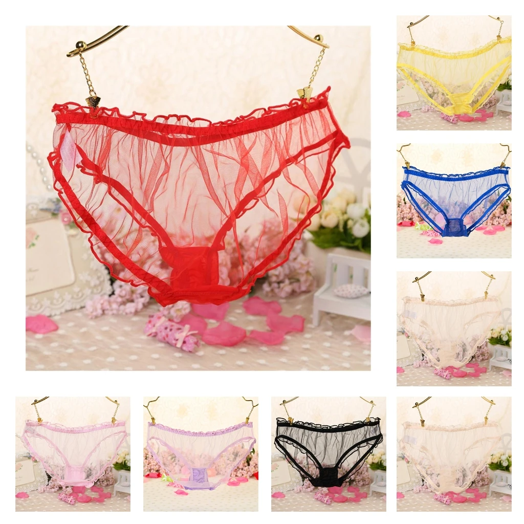 

Sexy Lingerie Underwear Women Lace Briefs Sexy Panties Thongs Ultra-thin Mesh Transparent Bragas Mujer Woman Panty Underwear