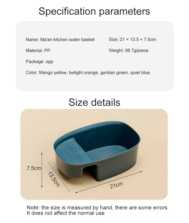 

1PC Kitchen Waste Water Basket Leftovers Soup Residue Filter Screen Pool Rack Kitchen Drain Basket For Home Kitchen Accessories