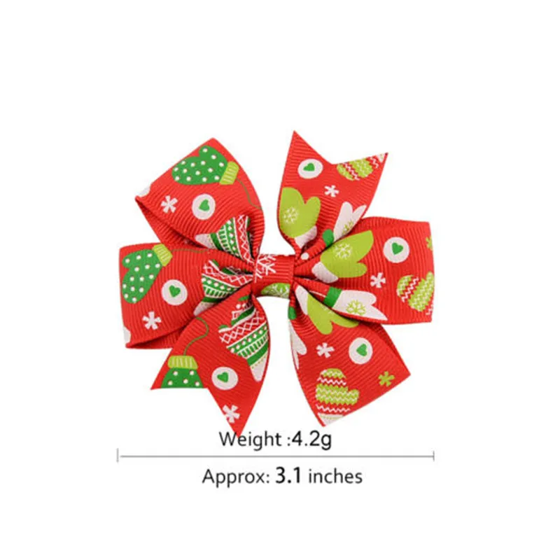 6 шт. ручная работа бант для волос зажимы аллигатора лента маленьких девочек