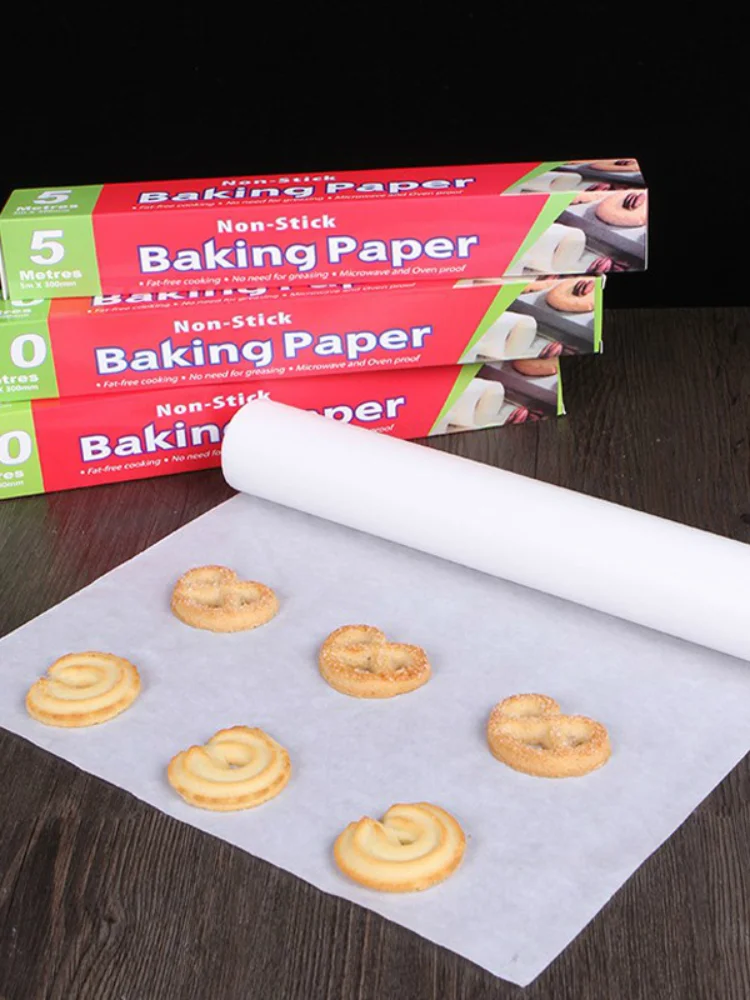 

5m White NonStick Cookie Sheet Parchment Paper Baking Sheets Pan Line Paper Oil Paper Butter Non-stick Paperkitchen Accessories