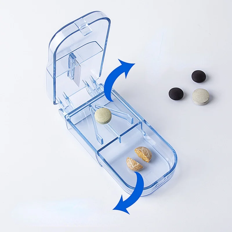 

1pcs Portable Pill Cutter Splitter Divide Medicine Storage Tablet Splitters Cut Slicer Home Pill Cases Dispenser Pill Box