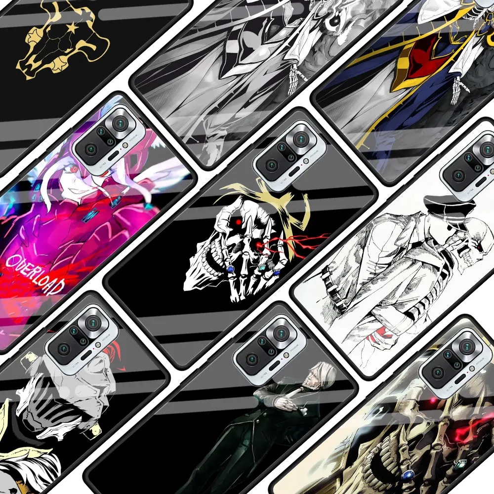 

Anime OVERLORD Glass Phone Case For Xiaomi Redmi Note 9S 8 Pro 9 7 8T 10 5G 9C K40 Pro+ 9A 8A 9T K30 10S Cover