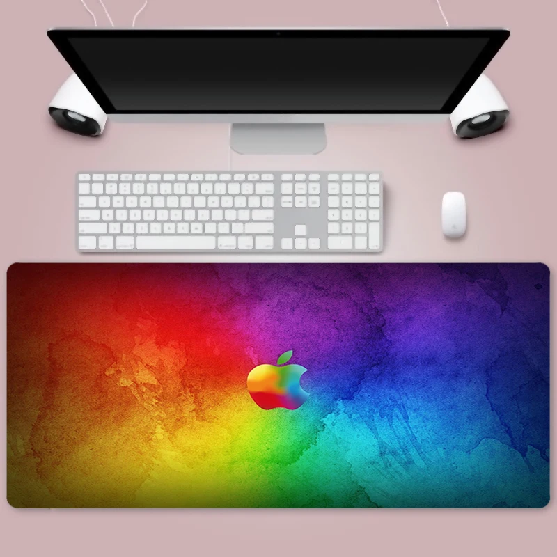 

Apple Logo Mouse pad Large Gamer Mouse Pad xxl Apple Pattern Big Keyboard Desk Gaming Anime Mouse Mat 900x400 Rubber Tapis