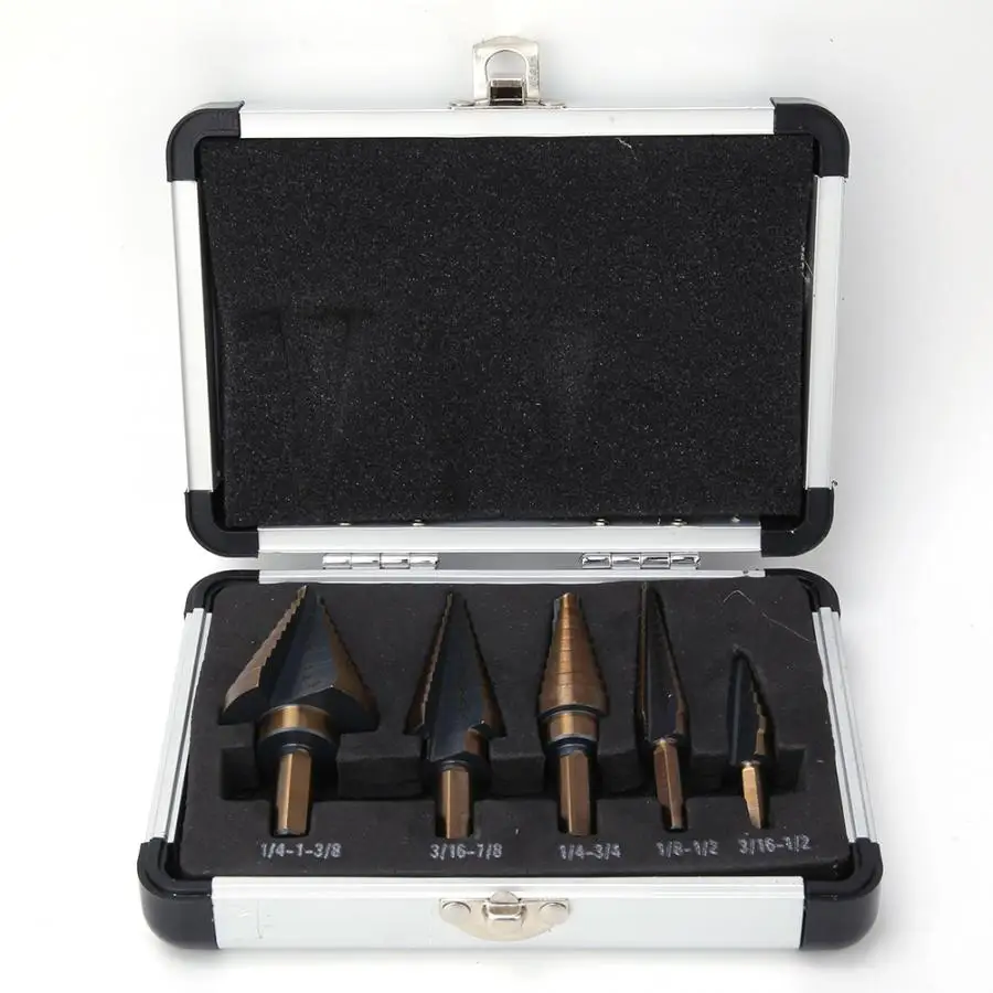 HSS Drill Saw Carpenter 5 Pcs Step Bit Triangular Shank High Speed Steel Hole Cutter | Инструменты