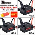 ESC Rocket V2 Supersonic 45A 60A 80A ESC водонепроницаемый бесщеточный контроллер скорости с 5,8 В5A BEC для двигателя 3650 1:10 радиоуправляемые автомобильные запчасти