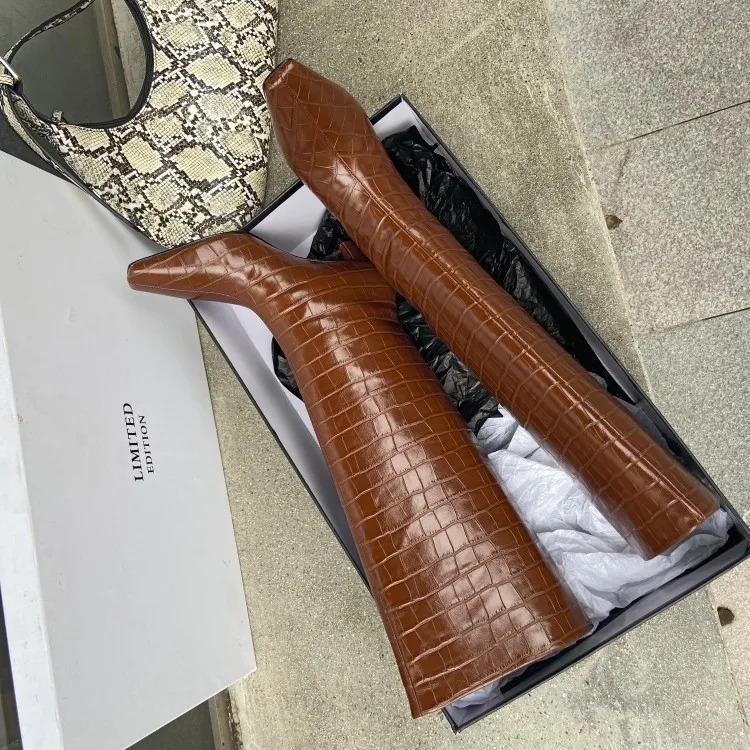 

EMMA KING 2020 New Brand Design Pleated Women Boots High Heels Pointed Toe Boots Cross-tied Black Fashion Booties Women