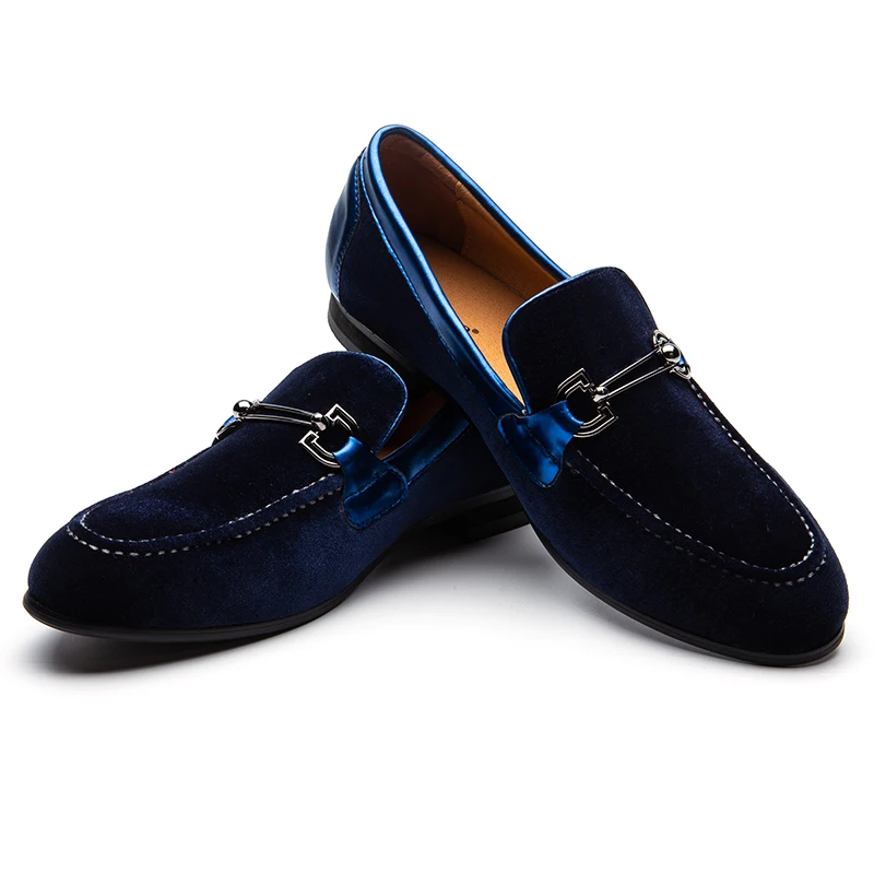 Туфли MEIJIANA мужские с плетением натуральные Мокасины кожа бархат без застежки