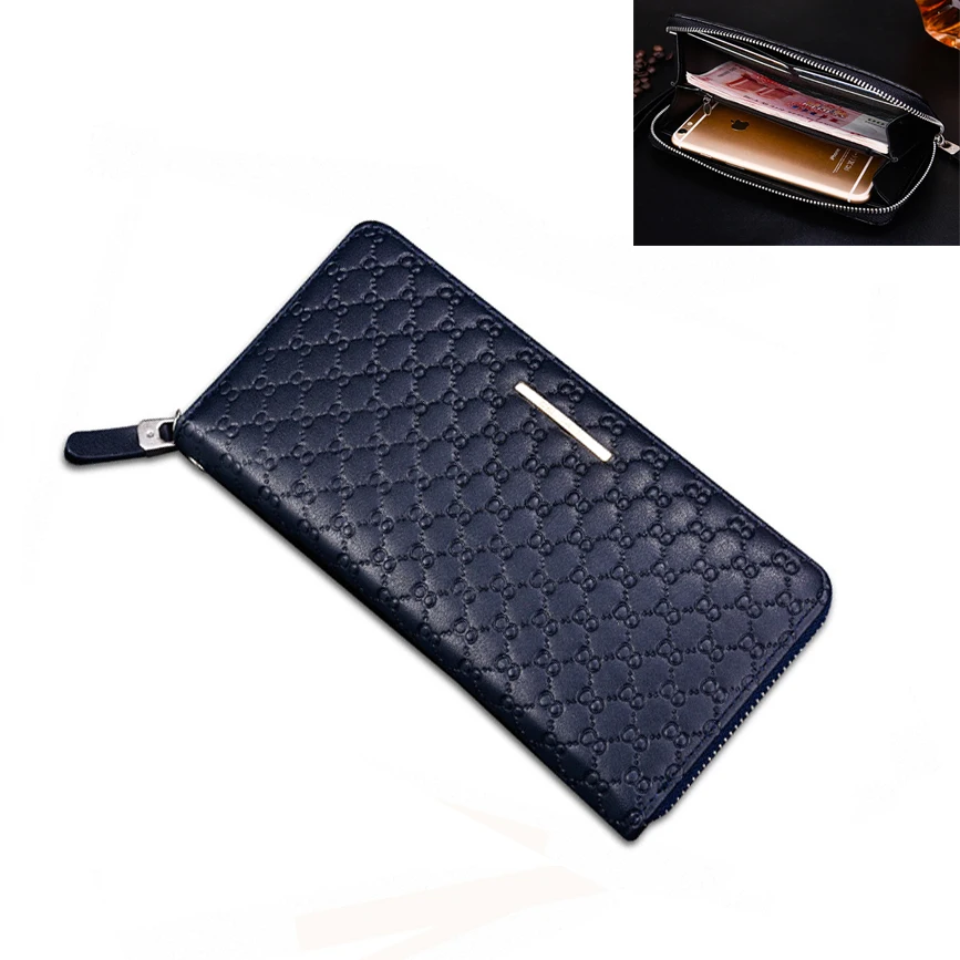 Роскошный брендовый мужской клатч мужские длинные кошельки повседневные на