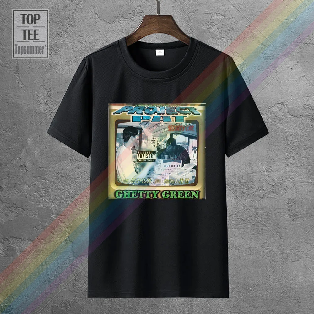 

Project Pat Ghetty Green White Mens Shirt All Sizes Memphis Rap Hip Hop T Shirt Good Quality T Shirt Tops