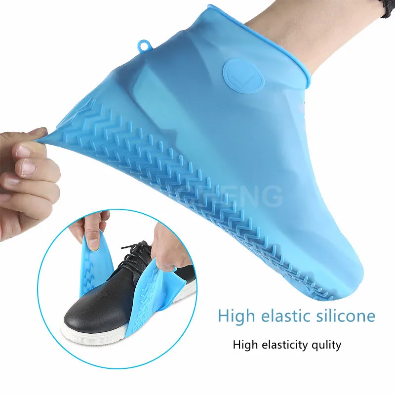 

Boots Waterproof Shoe Cover Silicone Material Unisex Shoes Protectors Rain Boots for Indoor Outdoor Rainy Day Reusable man women