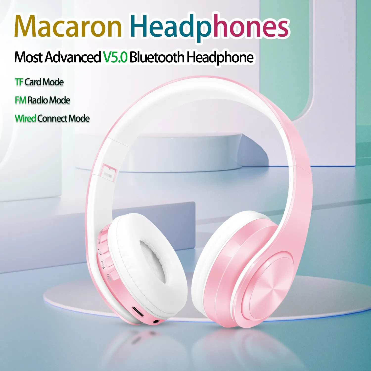 Стереогарнитура Macaron Bluetooth-наушники беспроводная гарнитура универсальная для