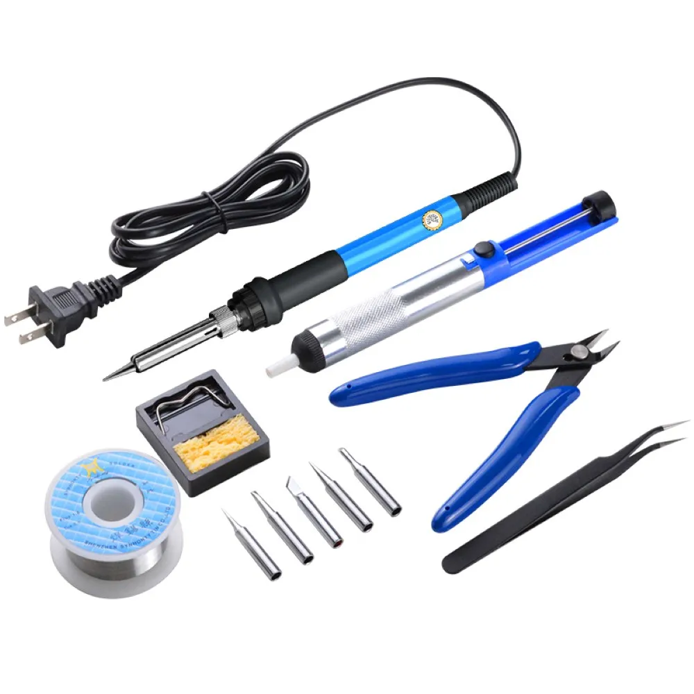 

60W US/EU Plug Electric Soldering Iron Kit Temperature Adjustable Digtal LCD Handheld Electric Welding Torch Soldering Tool