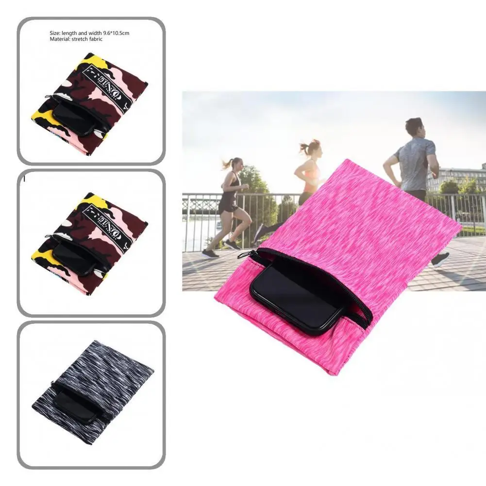 

Sweat-absorbent Multi-purpose Small Item Storage Wrist Pocket for Cycling