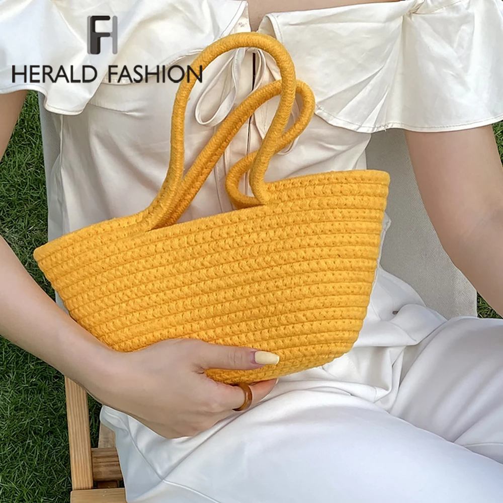 

Designer Knitted HandBags Summer Beach Bag Lady Small Tote Bali Trendyol Purse 2022 Colorful Rope Woven Women Shoulder Bags