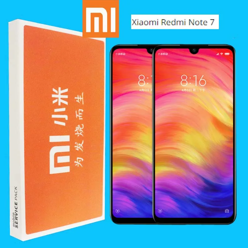 10-сенсорный экран оригинальный ЖК-дисплей для Xiaomi Redmi Примечание 7 с рамкой Экран