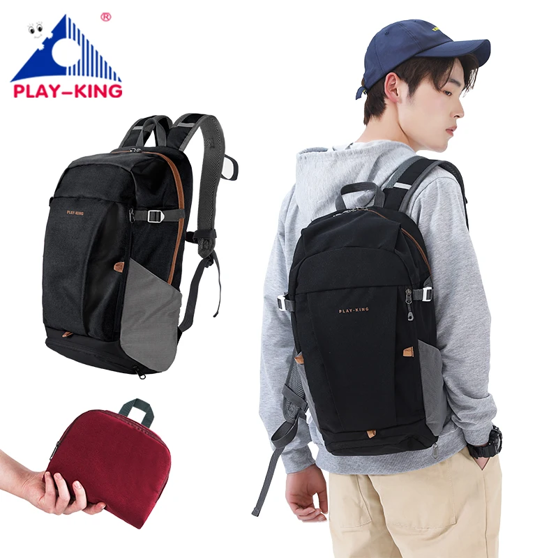 Playking new style foldable backpack hiking travel outdoor sport gym light weight folding woman shoulder bag images - 6