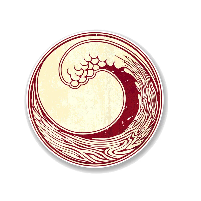 Лидер продаж креативная японская Веселая наклейка для серфинга волна