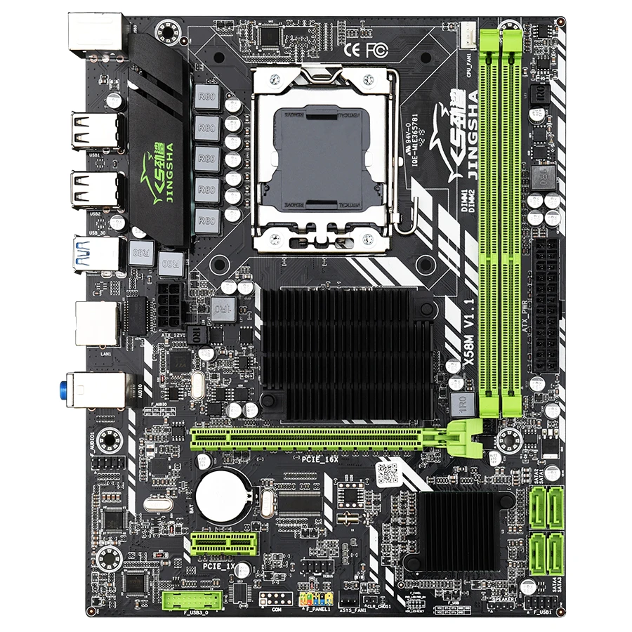 X58 LGA 1366 материнская плата LGA1366 поддержка REG ECC DDR3 и xeon процессор USB3.0 AMD RX серия Spell HUANANZHI
