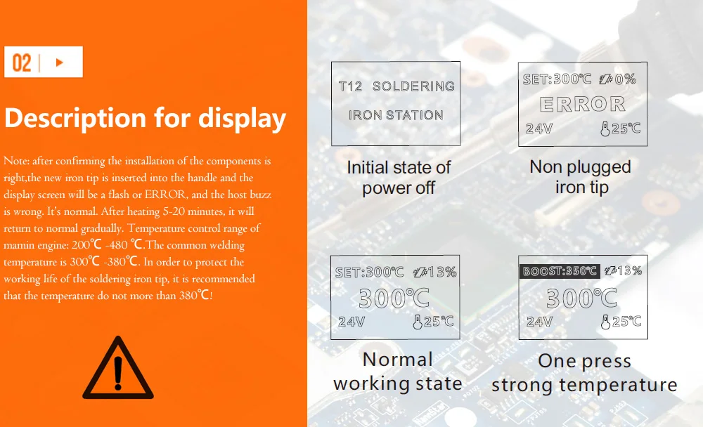 T12-Q19 паяльная цифровая станция электронный паяльник OLED 1,3 дюймов подходит AC/DC мощность с M8 металлической ручкой железные наконечники