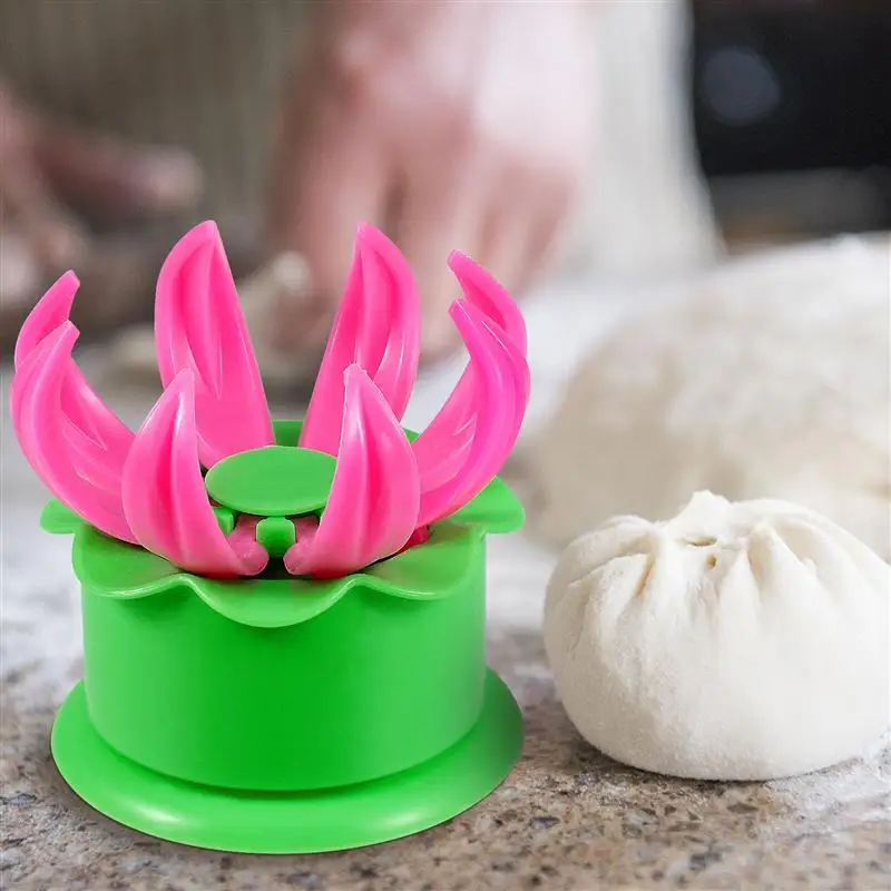 1Pc Steamed Stuffed Bun Making Mold Pastry Pie Steam Dumpling Maker Flowe Shape Mould Kitchen DIY Cooking Tool Set (Green) | Дом и сад