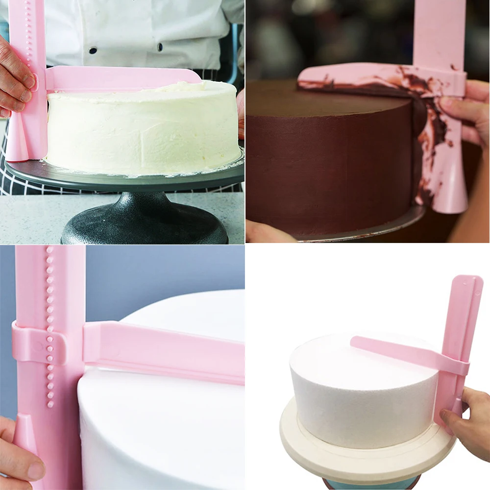 

Cake DIY Scraper Smoother Adjustable Fondant Spatulas Cake Edge Smoother Cream Decorating Bakeware Tableware Kitchen Cake Tool